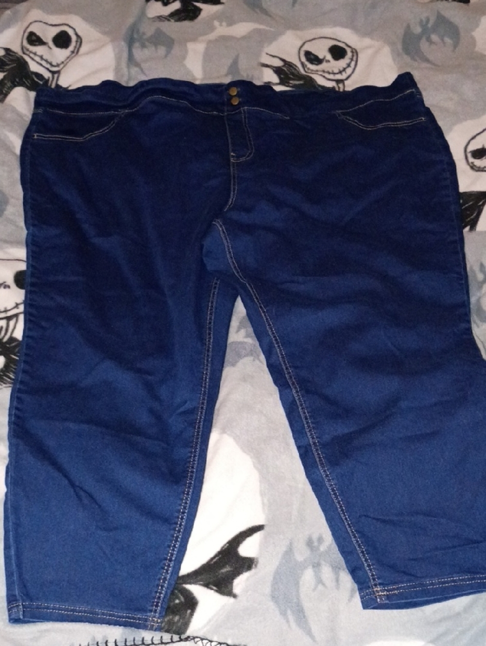 Terra & Sky Dark Blue Cropped Stretch Jeans